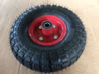 Roues pneumatiques en caoutchouc de 10 pouces 4.10/3.50-4 avec jante en acier pour chariot à main, chariot à roulettes, brouette
