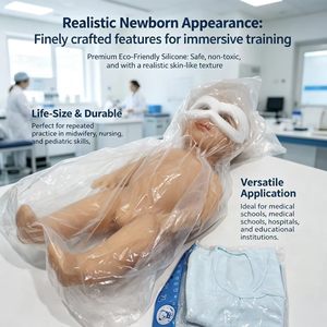 Poupée de bébé nouveau-né réaliste en silicone, taille réelle 1:1, pour la pratique de la maternité et de l'allaitement, CE ISO ROHS CNAS - Product Image 1