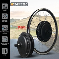 Kit de Conversión de Bicicleta Eléctrica de 52V 2000W, 20-29 Pulgadas, 700C, Motor de Cubo Trasero Sin Escobillas Sin Engranajes, Rueda Giratoria para Bicicleta Eléctrica de Montaña