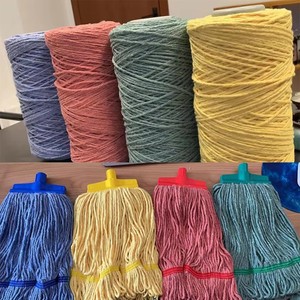 Bán Buôn Chất Lượng Cao Nặng Công Minh Giá Thấp 0.6S 5Plies <span class=keywords><strong>Twist</strong></span> Tái Chế Bông Lau Sợi Mở Cuối Ne6s /4 Sợi Bông - Product Image 1