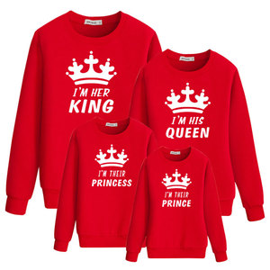 Conjunto de <span class=keywords><strong>ropa</strong></span> a juego para la familia sudadera de manga larga king queen - Product Image 5