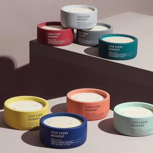 Cera de soja romántica personalizada, velas perfumadas de hormigón de colores de lujo, venta al por mayor - Product Image 2