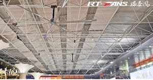 RTFANS Energiesparender PMSM Leiser Deckenventilator Direktantrieb HVLS-Ventilator 6 Flügel Aerometall 380V für Motor - Product Image 3