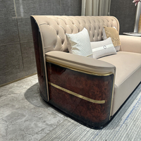 KMJ Modernes Luxus Echtleder Konvertierbares Gepolstertes Kühlsofa-Set für Villa Wohnzimmermöbel