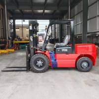 Forklift CPCD50T 5T: Bertenaga ISUZU, Sistem TCM, Tinggi Angkat 3m, Garpu 1220mm, Ban Angin.