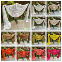 Rideaux de fond de scène roses à double couche avec support pour mariage et événements