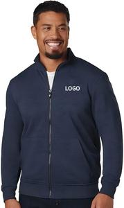 <span class=keywords><strong>Sweat</strong></span>-shirt zippé <span class=keywords><strong>sans</strong></span> <span class=keywords><strong>capuche</strong></span> en molleton bouclette pour <span class=keywords><strong>homme</strong></span>, col montant, qualité supérieure, personnalisable avec logo, vente en gros - Product Image 2