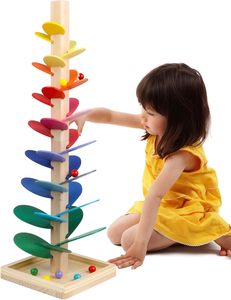Wooden <strong>Marble</strong> Run Update Wooden Music <strong>Tree</strong> for Kids 3+ Years Old,Ball Drop Toy Montessori Toys for 3+ Birthday Gifts - Product Image 1