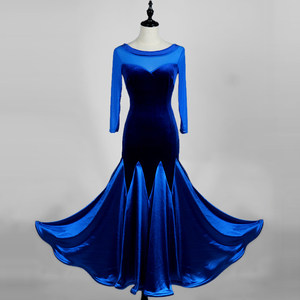 Nuovo Abito da Danza Moderna con Schiena Scoperta, per Pratica ed Esami Artistici, Vestito da Competizione Standard, Ampia Gonna per Danza da Sala - Product Image 5