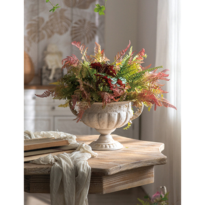 Décoration de table Pot de fleur blanc hôtels dîner table style romain artisanat vase à fleurs - Product Image 1