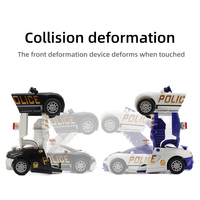 Cadeau d'anniversaire pour garçon, jouet robot transformable à une touche, voiture à friction, mini-modèles en plastique, jouets pour enfants