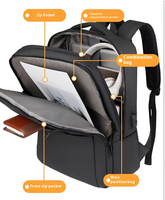 Sac à dos pour ordinateur portable en tissu Oxford imperméable de grande capacité, haute qualité, avec logo personnalisé, pour homme, avec port USB, idéal pour les voyages d'affaires et le travail