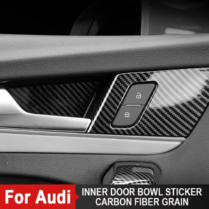 4 Piezas de Cubiertas Decorativas para Manijas de Puerta <span class=keywords><strong>Interior</strong></span> para <span class=keywords><strong>Audi</strong></span> <span class=keywords><strong>A3</strong></span> 8Y A4 B9 A5 F5 A6 C8 A7 4K8 Q2 Q5 FY 2016-2025 Auto Hatchback Sedán - Product Image 2