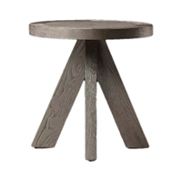 Mobilier de salon minimaliste style américain table d'angle circulaire en bois massif côté hôtel quelques villas mobilier personnalisable