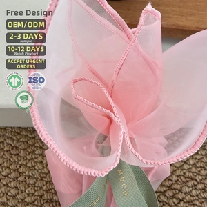 <span class=keywords><strong>ผ้า</strong></span><span class=keywords><strong>ห่อ</strong></span>ของขวัญออร์แกนซ่าแบบใช้แล้วทิ้ง ทนทาน ทำมือจากชวนหัว พร้อมเชือกผูก ปิดผนึกด้วยการเย็บโอเวอร์ล็อค เหมาะสำหรับบรรจุภัณฑ์ส่งเสริมการขาย - Product Image 5