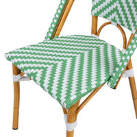 Table et chaises de jardin en rotin et aluminium de style bistrot moderne, non pliables, pour hôtel, salon, hôpital, utilisation en extérieur, panneau en bois