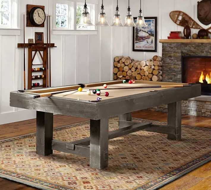 China Sale Home Game Pool Play Rustic Style Antique Billiards Pool Table for 8 ball & 9 ball Pool Game with 7ft 8ft 9ft