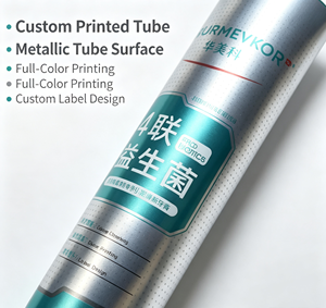 <span class=keywords><strong>Tubo</strong></span> Morbido Metallizzato Personalizzato con Tappo a Vite Argentato, <span class=keywords><strong>Tubo</strong></span> Vuoto per Confezionamento Dentifricio per Igiene Orale - Product Image 4