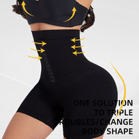 Culotte gainante taille haute pour femme avec crochets, effet ventre plat et rehausseur de fesses