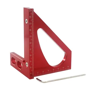 Herramienta de medición de ángulo cuadrado triangular de línea, regla triangular precisa de precisión, guía de sierra de línea tri-cuadrada, herramientas de carpintería