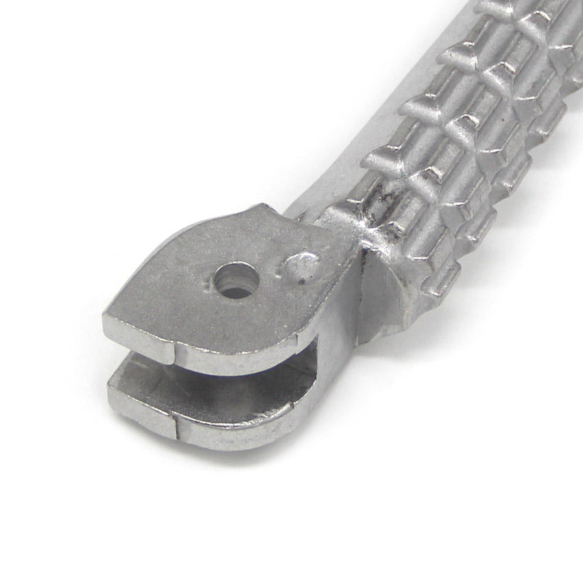 Aramox Motorcycle Rear Foot Pegs - Silver Iron Footrests Fit For Ducati 696/796 2009-2013 Models