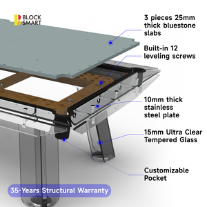 Nhà Máy Trực Tiếp Tùy Chỉnh Thiết Kế 7ft 8ft 9ft Chuyên Nghiệp Hiện Đại Sang Trọng <span class=keywords><strong>Slate</strong></span> <span class=keywords><strong>Snooker</strong></span> Glass Bàn Hồ Bơi Kính Bàn Bida - Product Image 2