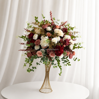 Boule de fleurs artificielles multicolores pour centre de table de mariage, fête d'anniversaire, événement extérieur, décoration de table