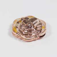 Cadeau d'invité de mariage exquis souvenir miroir en or Rose plié maquillage Compact forme de fleur Mini miroir