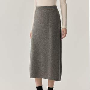 تنورة تنحيف عالية الجودة جديدة للنساء بخطوط عالية الخصر من الأعلى للبيع بالجملة فستان صوف نسائي للخريف والشتاء - Product Image 1