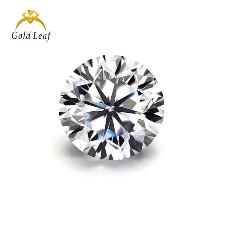 Pedras preciosas soltas para fazer joias, diamante moissanite redondo de tamanho pequeno 0.8mm-2.9mm cor DEF VVS1