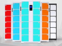 Yinlong casier de gymnastique en métal robuste 24/7 casier intelligent en libre-service serrure numérique biométrique casier à colis de stockage HPL pour l'extérieur