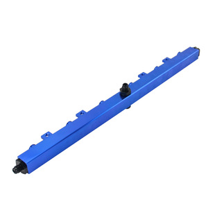 Fuel Rail Filter For Bmw E30 M20 Engine Blue Aluminum With Black <b>Plugs</b> And O Rings 5470 An6 Thread - Product Image 3