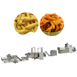 Máquina de aperitivos fritos Bugle, masa frita crujiente, máquina para hacer aperitivos de maíz chino, línea de producción de aperitivos Twist Bugles de masa frita - Product Image 2