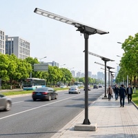 Fournisseur vérifié depuis 12 ans, lampadaire solaire LED 150W avec capteur PIR tout-en-un, IK10, IP66, étanche, batterie LiFePO4