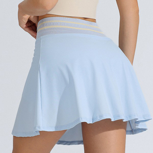 Jupe de sport en polyester pour femme Jupe de sport respirante évacuant l'humidité Short intégré pour l'entraînement Jupe de tennis/golf personnalisable - Product Image 6