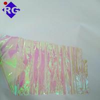 Film dichroïque arc-en-ciel transparent en PET écologique RG 18u pour papier d'emballage de Noël, feuilles de cellophane pour fleurs