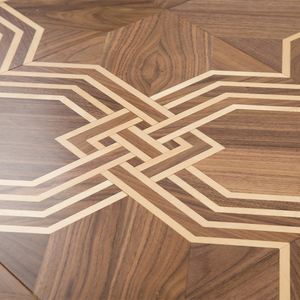 Parquet radial multicouche en teck AVANTIMORA ignifuge et résistant à l'usure, classe CE ABC, 15 mm 12 mm, avec rainures et languettes, pour club-house - Product Image 2