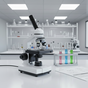 Microscope optique biologique monoculaire de laboratoire XSP-104 avec l'étape mécanique de double Laver - Product Image 1