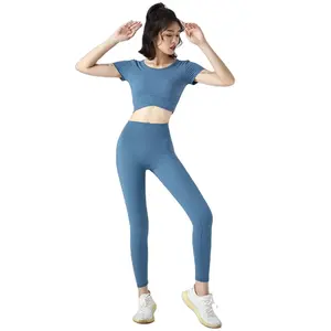 Ln186 Active Apparel Mujeres Four Way Stretch Gym Fitness Sets Ropa deportiva Yoga Sets Ropa de entrenamiento