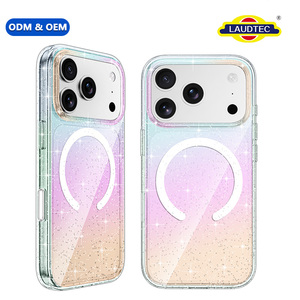 Coque de téléphone magnétique à paillettes dégradées pour iPhone 17/18 Pro, OEM ODM, étiquette privée personnalisée, antichoc, vente en gros - Product Image 1