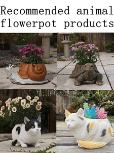 Vaso Decorativo in Resina 'Sweet Love' con Coniglietto e Coniglietta, per Piante Grasse e Fiori, Regalo Festivo - Product Image 6