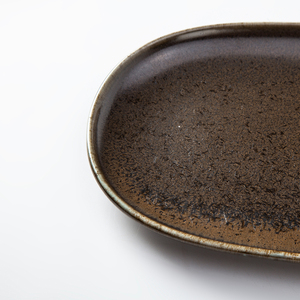 Yayu จานเซรามิกเคลือบสีดำสำหรับใส่อาหารในร้านอาหารทรงรีเทมปุระคาราเระจยากิโตริแบบญี่ปุ่น - Product Image 3