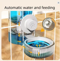 Distributeur automatique portable de nourriture et d'eau pour animaux de compagnie, grande capacité, moderne, suspendu, en plastique solide, pour chiens, utilisation intérieure