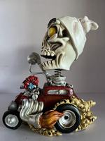Personnalisé en gros Halloween effrayant squelette voiture Bobblehead Statue maison bureau vacances décoration enfants créatifs enfants jouets
