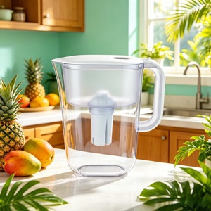 <span class=keywords><strong>Carafe</strong></span> à eau potable HS528-F003, 7 tasses, 2,4 L au total, 1,2 L filtré, certifiée UL, usine certifiée ISO 9001, eau fraîche pour la consommation quotidienne - Product Image 1