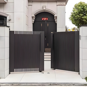 Nouveau design moderne, mur limite simple, jardin <span class=keywords><strong>en</strong></span> aluminium, métal, extérieur avec <span class=keywords><strong>serrure</strong></span> de porte intelligente, portail de clôture - Product Image 3