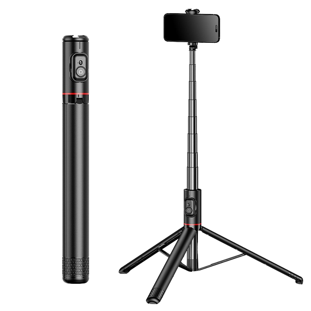 Portable Selfie Stick with Remote Control 2 in 1 Extendable and Foldable Tripod Stand New Wireless Remote