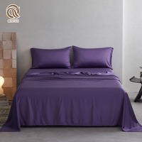 Ensemble de draps en lyocell de bambou de haute qualité King Size comprend des taies d'oreiller en drap housse de couette respirante certifiée OEKO-TEX