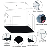 Boîte de présentation en acrylique transparente, boîte de rangement de table, cube de rangement, protection contre la poussière, présentoir pour collection de jouets