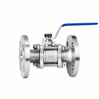 Vanne à boisseau sphérique à bride en acier inoxydable CF8M DN15-DN250 PN10-PN16, vanne d'eau manuelle